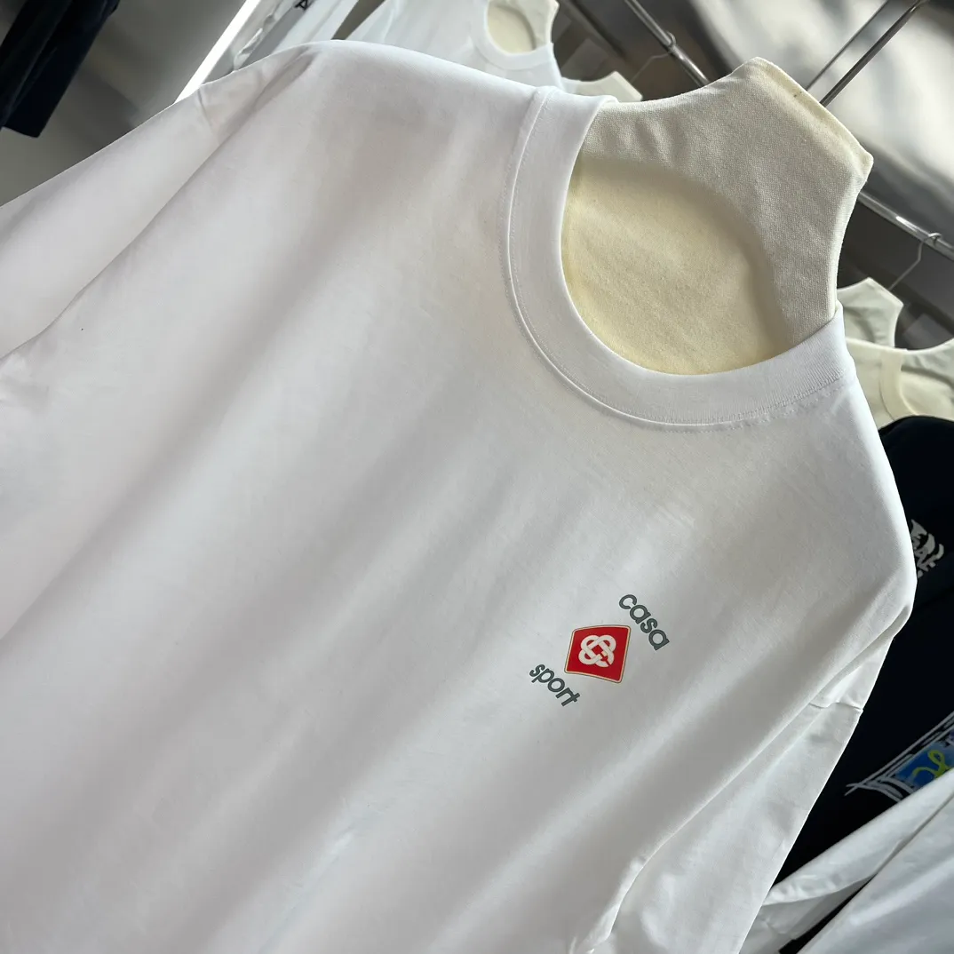 Casablanca Classic Series T ， ， 。 ， Classic ， In Stock ！ ：White Black Size：S M L XL XXL